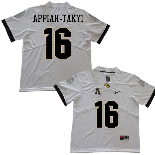 Men #16 Emmanuel Appiah-Takyi UCF Knights College Football Jerseys Sale-White